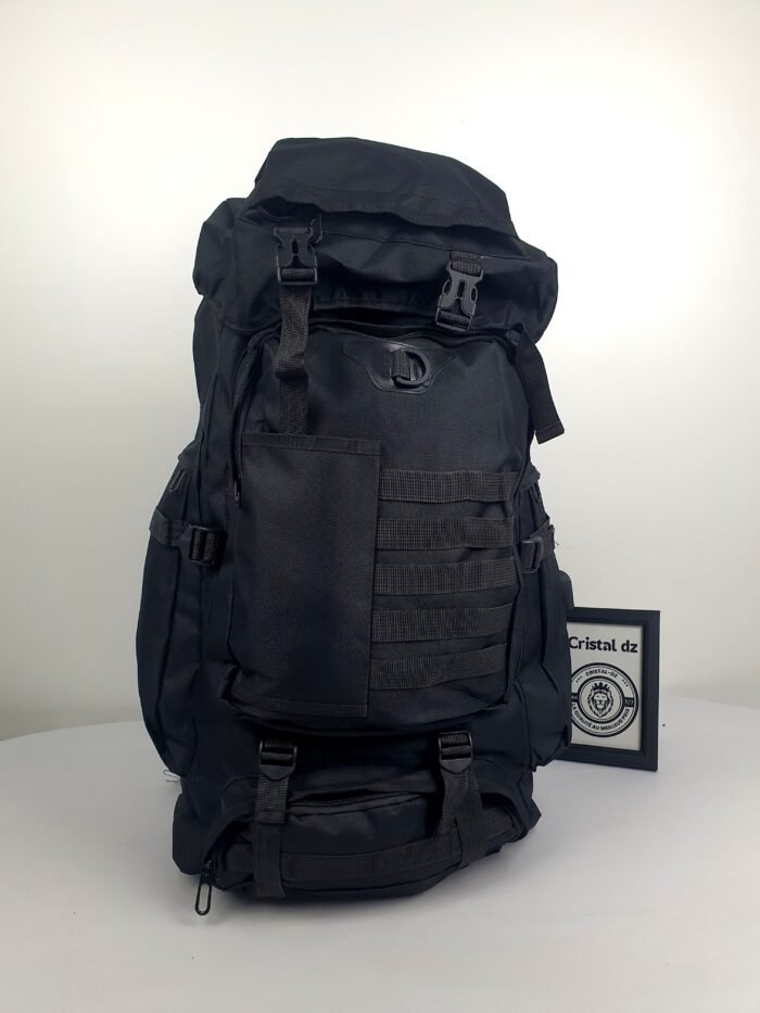 Lizbin  Sac à Dos de Randonnée De Camping 80L, Sac à Dos Tactique Militaire Molle Extra Large, Résistant à l'eau (Noir) - Image 8