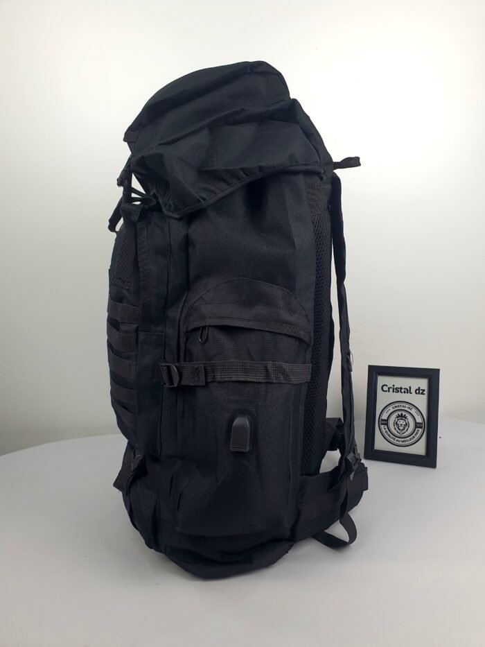Lizbin  Sac à Dos de Randonnée De Camping 80L, Sac à Dos Tactique Militaire Molle Extra Large, Résistant à l'eau (Noir) - Image 12