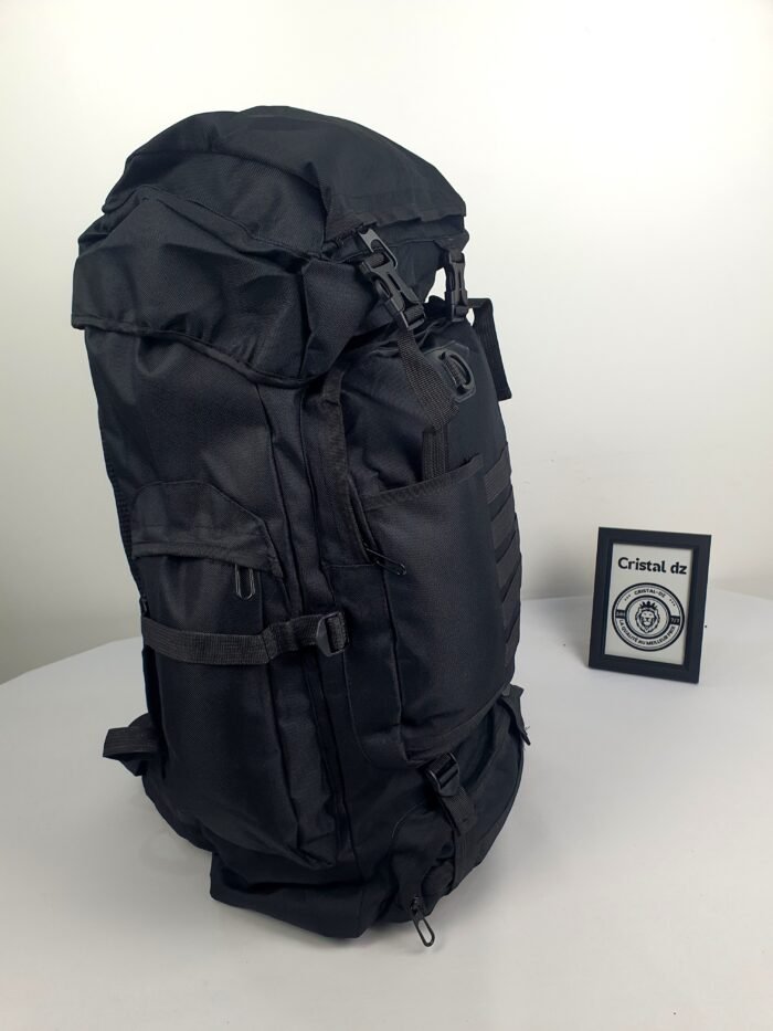 Lizbin  Sac à Dos de Randonnée De Camping 80L, Sac à Dos Tactique Militaire Molle Extra Large, Résistant à l'eau (Noir) - Image 10