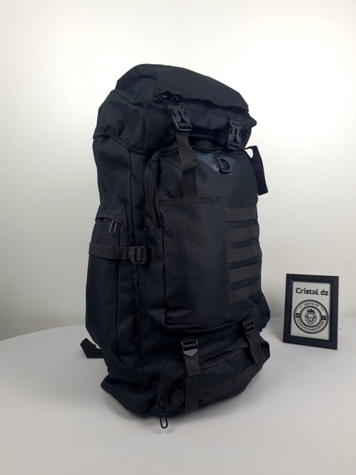 Lizbin  Sac à Dos de Randonnée De Camping 80L, Sac à Dos Tactique Militaire Molle Extra Large, Résistant à l'eau (Noir) - Image 7