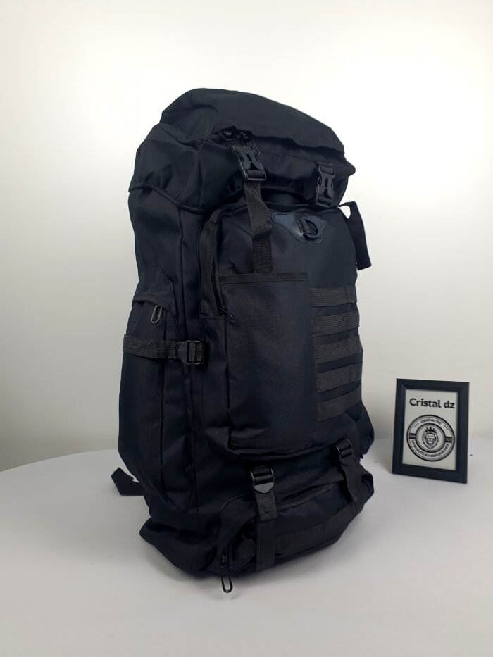 Lizbin  Sac à Dos de Randonnée De Camping 80L, Sac à Dos Tactique Militaire Molle Extra Large, Résistant à l'eau (Noir) - Image 9