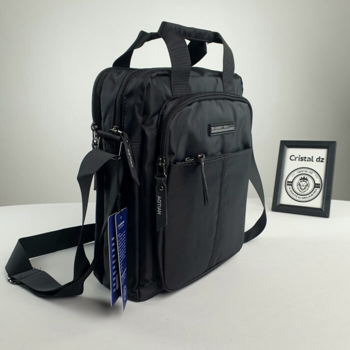 AOTIAN Sac à bandoulière  pour homme - Étanche - Noir - Pour le travail, les voyages, l'école, Noir - Image 3