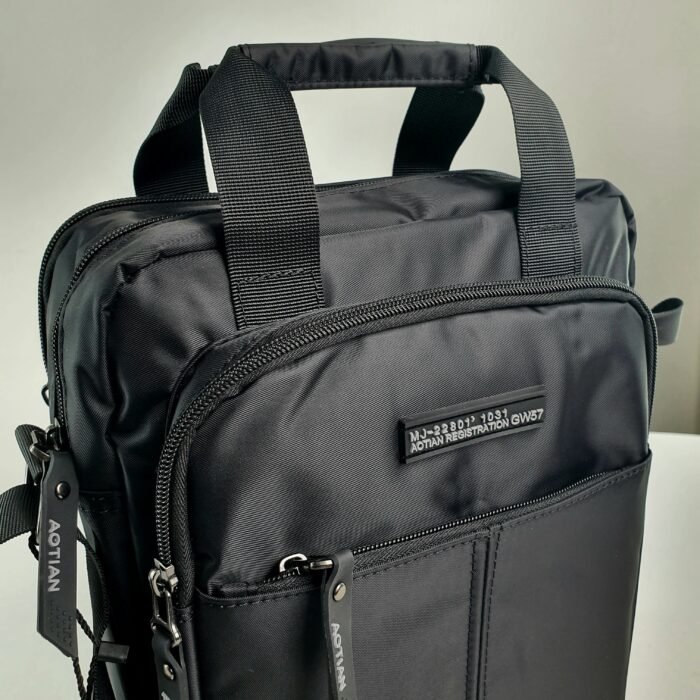 AOTIAN Sac à bandoulière  pour homme - Étanche - Noir - Pour le travail, les voyages, l'école, Noir - Image 7