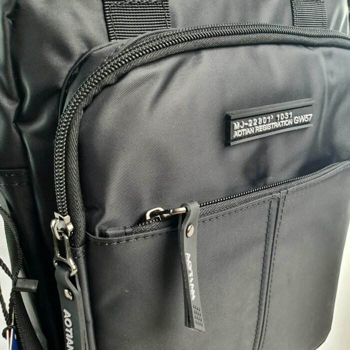 AOTIAN Sac à bandoulière  pour homme - Étanche - Noir - Pour le travail, les voyages, l'école, Noir - Image 6