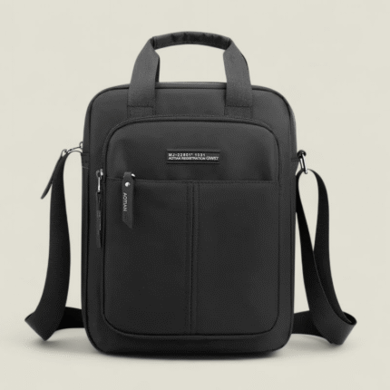 AOTIAN Sac à bandoulière pour homme - Étanche - Noir - Pour le travail, les voyages, l'école, Noir