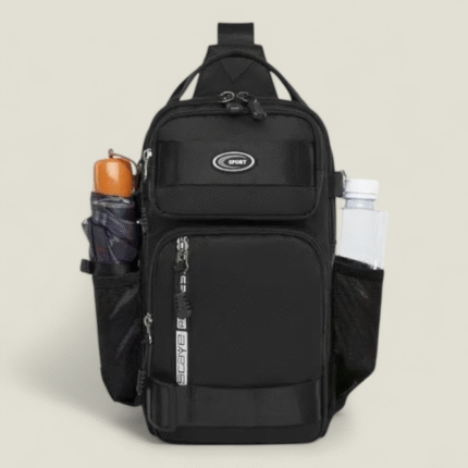 Sac à bandoulière PAZRSASX, sac messager, sac à dos imperméable pour homme - Noir -