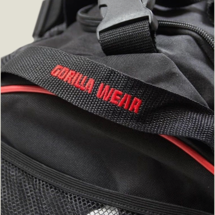 cabas GORILLA WEAR Jerome Gym Bag - Black/Red - Image 11