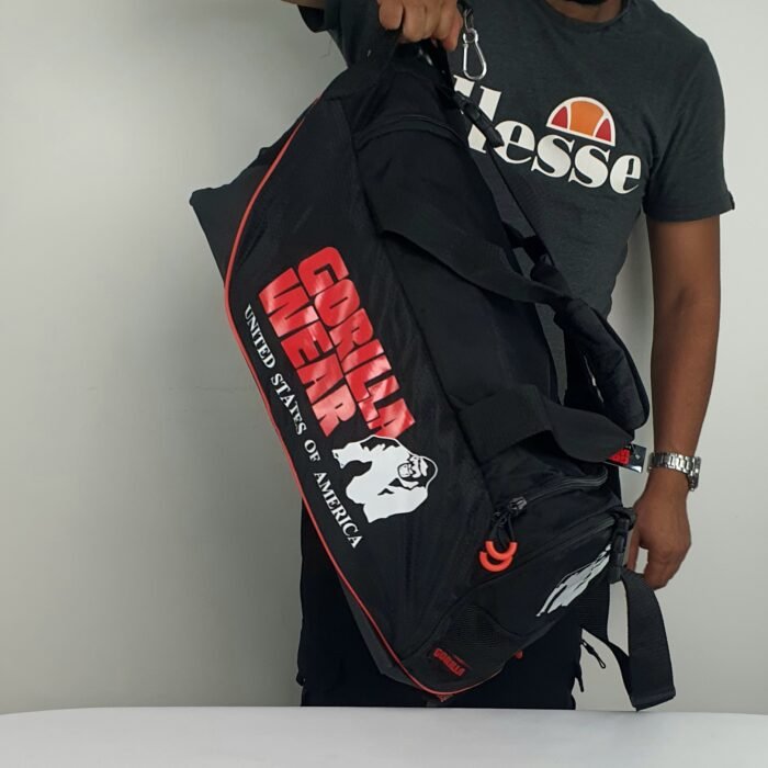 cabas GORILLA WEAR Jerome Gym Bag - Black/Red - Image 22