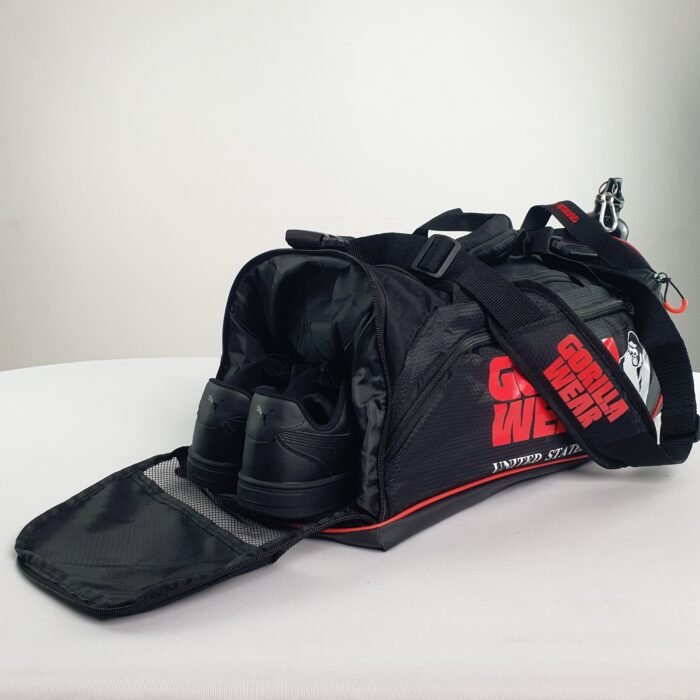 cabas GORILLA WEAR Jerome Gym Bag - Black/Red - Image 21